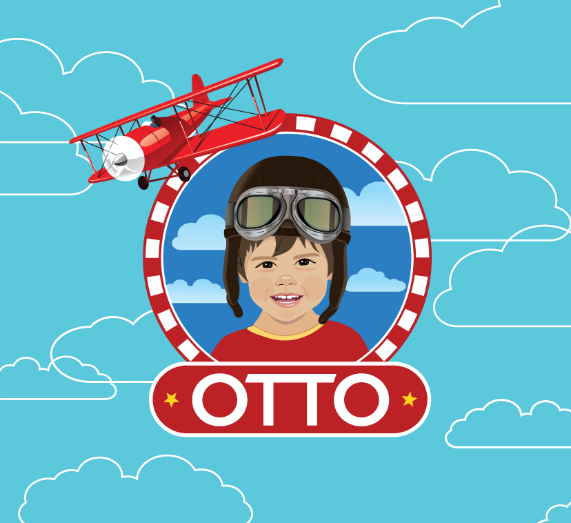 Identidade Visual Personalizada Festa Infantil Aviador