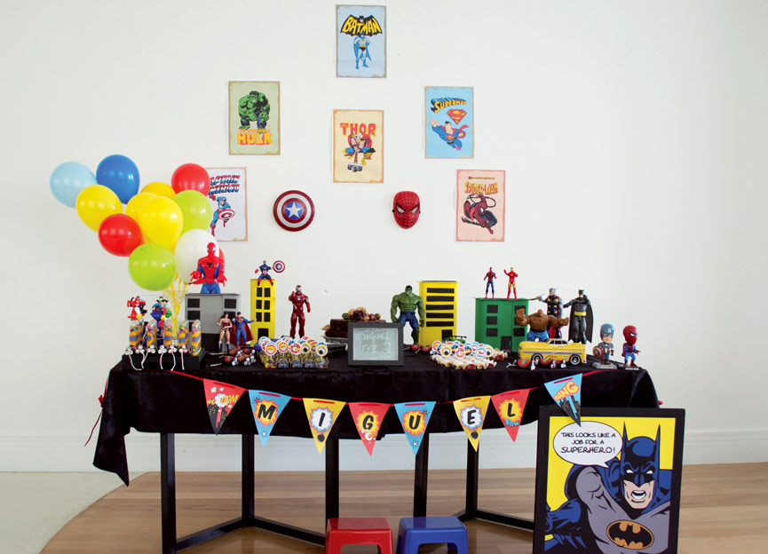 Festa infantil de Super-heróis