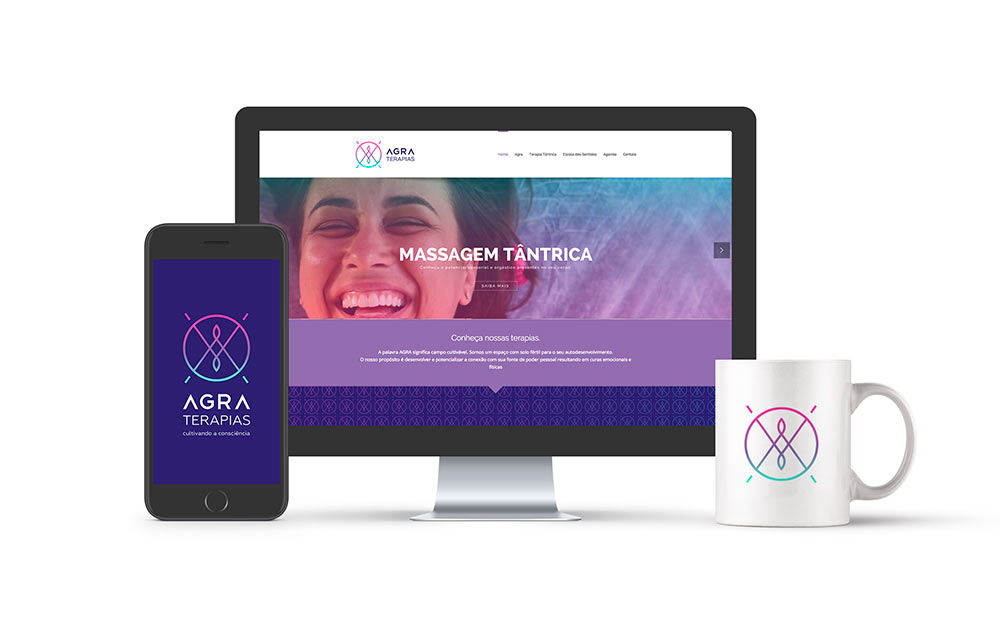 Rebranding e novo site para Agra Terapias Tântricas